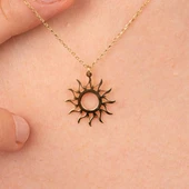 Altın Kolye - Güneş 14 Ayar Altın Kolye - 7