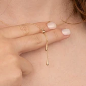 Altın Kolye - Aşk Düğümü Tasarım Modern Stil Taşsız Gösterişli 14 Ayar Altın Kolye - 2