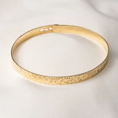 Altın Bilezik - Dövülü El İşçiliği Yeni Tarz Kelepçe 14 Ayar Altın Bilezik - 4