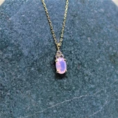 Altın Kolye - 0,60 CT Pembe Quarz 0,10 CT Pırlanta(Sıgnty) Taşlı Modern Tasarım Altın Kolye thumbnail 7