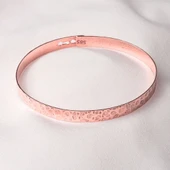 Altın Bilezik - Dövülü El İşçiliği Yeni Tarz Kelepçe 14 Ayar Altın Bilezik - 6