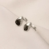 Altın Küpe - 14 Ayar Altın Minimal Damla Figürlü Küpe - 8