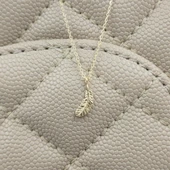 Altın Kolye - Tüy Kıl Minimal Zarif Tarz Gündelik Taşsız Estetik Tasarım 14 Ayar Altın Modern Kolye thumbnail 1