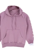 Kız Çocuk 2 İplik-Kapüşonlu-Manşeti Panelli Ve Garnili Sweatshirt 12-16 Yaş 12395 thumbnail 4