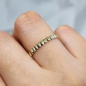 Taşsız Altın Yüzük - 14 Ayar Altın Taşsız Minimal Kadın Yüzük - Hediyelik Minimal Altın Yüzük - 8