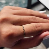 Tam Tur Altın Yüzük - 14 Ayar Altın Smoky Taşlı Evlilik Alyansı - Günlük Minimal Alyans thumbnail 2