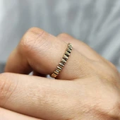 Taşsız Altın Yüzük - 14 Ayar Altın Taşsız Minimal Kadın Yüzük - Hediyelik Minimal Altın Yüzük - 17