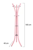 Perilla Metal Lobby 360 Ayaklı Portmanto Askılık Pembe 40 cm 185 cm thumbnail 5