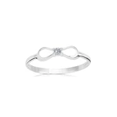 Minimal Altın Yüzük - 14 Ayar Altın Fiyonk Zirkon Taşlı Minimal Kadın Yüzük - 4