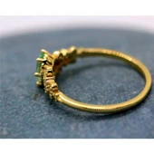 Altın Yüzük - 14 Ayar Altın Oval Topaz Taşlı Evlilik Teklifi Yüzüğü - Eşe, Anneye, Sevgiliye Hediye - 11