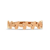 Taşsız Altın Yüzük - 14 Ayar Altın Taşsız Sıralı Kelebek Minimal Kadın Yüzük - Anneler Günü Hediyesi - 2