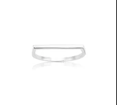 Taşsız Altın Yüzük - 14 Ayar Altın Taşsız Çizgi Minimal Kadın Yüzük - Minimal, Taşsız Yüzük thumbnail 4