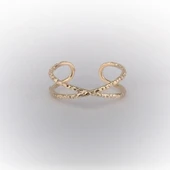 Taşsız Altın Yüzük -14 Ayar Altın Dövme Taşsız Kadın Yüzük - Eşe Sevgiliye Hediyelik Altın Yüzük - 4