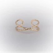 Taşsız Altın Yüzük -14 Ayar Altın Dövme Taşsız Kadın Yüzük - Eşe Sevgiliye Hediyelik Altın Yüzük - 8