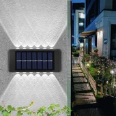 ShopyTech 12 LED Güneş Enerjili Çift Yönlü Duvar Lambası IP65 Otomatik Gece Aydınlatma Kablolamasız Montaj thumbnail 5