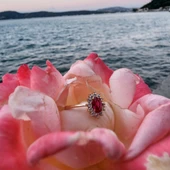 Evlilik Teklifi Altın Yüzük - 14 Ayar Altın Oval 1.10 Karat Yakut Taşlı Evlilik Teklifi Yüzüğü - 11