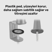 NPO STD131B Stüdyo Tasarım  Kablo Yönetimli  Amortisörlü Profesyonel Yayıncı Mikrofon Kolu thumbnail 5