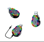 Space Usb girişli ve aux aux kablolu blueetooth kit Renkli tasarım thumbnail 2