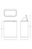 Brabantia Çöp Kutusu Iki Bölmeli 30+30 Lt Bo Pedal Bin Platinium 211546 thumbnail 5
