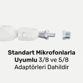 NPO STD191LW Elysium Profesyonel RGB Işıklı Amortisörlü Yayıncı Stüdyo Mikrofon Kolu thumbnail 6