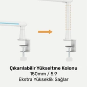 NPO STD191LW Elysium Profesyonel RGB Işıklı Amortisörlü Yayıncı Stüdyo Mikrofon Kolu thumbnail 7