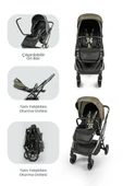 Kanz Thunder Kolay Katlanabilen Travel Sistem Bebek Arabası Pinegreen - 5