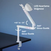 NPO STD191LW Elysium Profesyonel RGB Işıklı Amortisörlü Yayıncı Stüdyo Mikrofon Kolu thumbnail 5