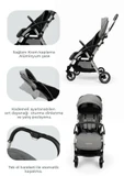 Kanz Marcus Kolay Katlanabilen Kabin Travel Sistem Bebek Arabası Heavy Grey - 3