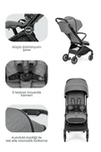 Kanz Bold Autofold Kabin Boy Bebek Arabası Steel Grey - 2