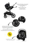 Kanz Explorer Autofold Travel Sistem Bebek Arabası Cole Black thumbnail 3