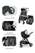 Kanz Nova Travel Sistem Bebek Arabası Gri thumbnail 3