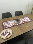 Toile De Jouy Monet Runner 40x110 cm | %100 Pamuk Dijital Baskılı Masa Örtüsü | Country Tarzı Fransız Desen Masa Dekoru - ZT710 Kırmızı - 4