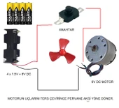 Kutulu DC 6V Güçlü Hobi Oyuncak Motoru Pervane Anahtar Pil Öğrenci Elektrik Motor Deney Seti thumbnail 4