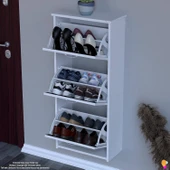 Modilayn WEST Asma Antre 52x116x26 cm’ lik 3 Düşer Kapak 6 Göz Bölmeli Ayakkabılık thumbnail 4