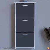 Modilayn WEST Asma Antre 52x116x26 cm’ lik 3 Düşer Kapak 6 Göz Bölmeli Ayakkabılık thumbnail 3