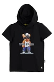 Bad Bear Mood 24.06.12.001S Siyah Çocuk Baskılı Hoodie Sweatshirt - 1