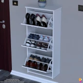 Modilayn WEST Asma Kapı Önü 52x116x26 cm’lik 3 Düşer Kapak 6 Göz Bölmeli Ayakkabılık thumbnail 11