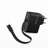 Recci RC102E GaN Teknolojili Hızlı Şarj Başlığı USB-A to Type-C PD 40W Type-C Kablolu Şarj Seti thumbnail 2