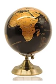 Gold Metal Kaideli Siyah Dünya Küresi 20 x 30 cm thumbnail 9