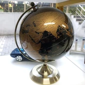 Gold Metal Kaideli Siyah Dünya Küresi 20 x 30 cm thumbnail 4