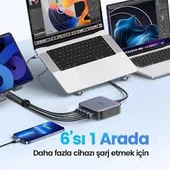 Ugreen Nexode 200W GaN 2 6 Portlu Masaüstü Hızlı Şarj Cihazı İstasyonu 40914 - 2