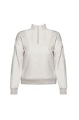 hummel Adur Zip Neck Sweatshirt Gri Kadın Fermuarlı Sweatshirt - 5