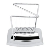 Newton Beşiği Z Denge Balans Sarkaç Topu Gümüş Büyük thumbnail 1