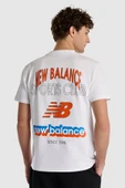 New Balance Lifestyle MNT1533-WT Beyaz Erkek Tişört - 4
