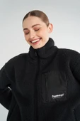 hummel Arun Sherpa Zip Jacket Siyah Kadın Fermuarlı Ceket - 3