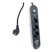 ROSE GR-300 3'lü 2metre Kablolu Akım Korumalı Grup Priz thumbnail 1