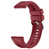 Sneezy Huawei Watch GT3 46mm GT2 46mm İle Uyumlu Spor Silikon Metal Tokalı Soft Saat Kordonu  Mürdüm thumbnail 3