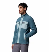 Columbia Juniper Peak™ Full Zip Fleece Mavi Erkek Outdoor Polar XE6508 thumbnail 3