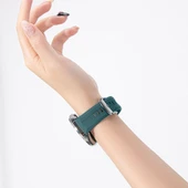 Sneezy Huawei Watch GT4 46mm İle Uyumlu Spor Silikon Metal Tokalı Soft Saat Kordonu  Mavi thumbnail 5