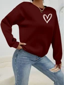 Kadın Uzun Kollu Bisiklet Yaka Viskon Iki Iplik Bluz thumbnail 3